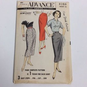 VTG Sewing Pattern Advance  8286 Women’s Skirt